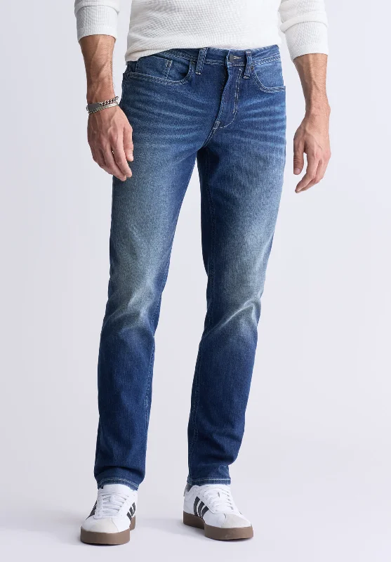 Men's Low - Rise Jeans in a Light Wash for a Casual and Youthful LookSlim Straight Evan-X Men's Jeans in Classic Blue
