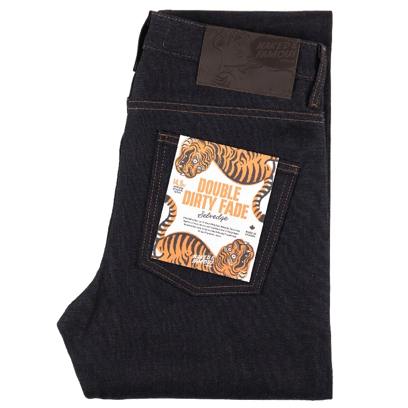 Men's Stretch Jeans with a Moisture - Wicking Lining for Active LifestylesSuper Guy - Double Dirty Fade Selvedge