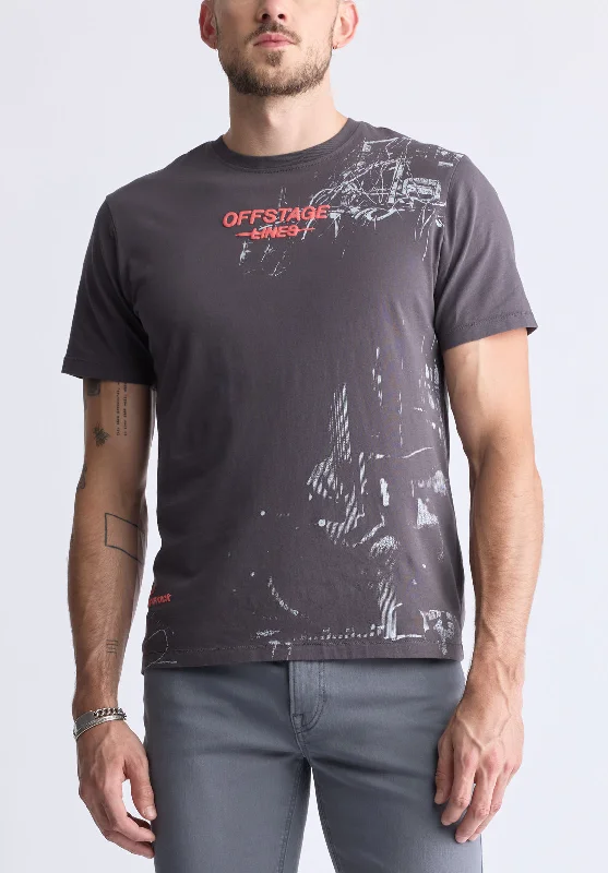 Men's Ripped Skinny Jeans in Acid Wash for an Edgy and Punk - Inspired StyleToledo Men's Buffalo Graphic Print Crewneck T-shirt, Grey - BM24480