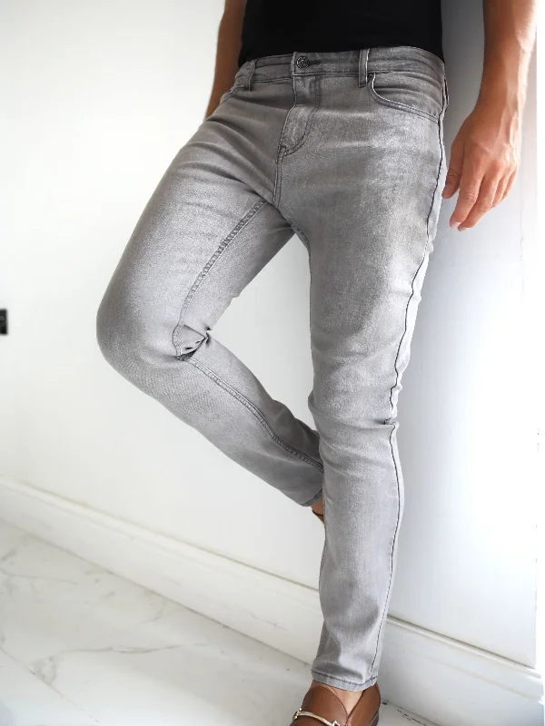 Men's Low - Rise Jeans in a Light Wash for a Casual and Youthful LookVol. 9 Slim Jeans - Grey
