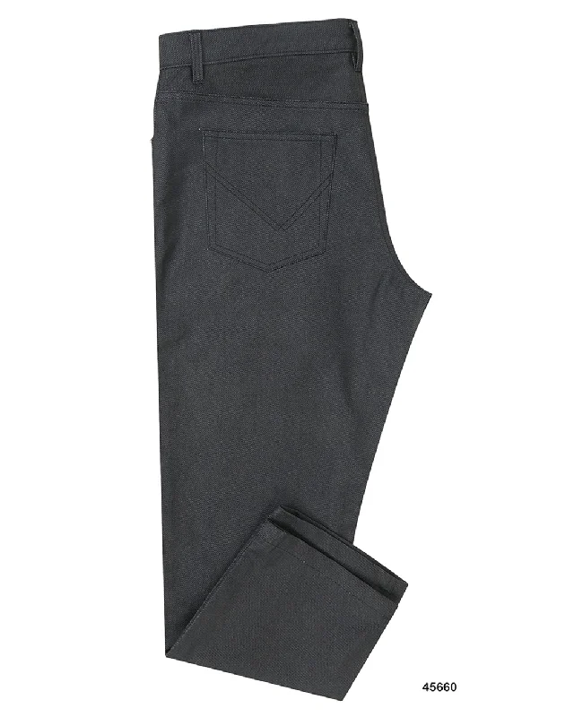 Men's Slim Fit Stretch Jeans in Dark Wash for a Modern and Comfortable LookWaxed Jeans Charcoal Grey Jeans