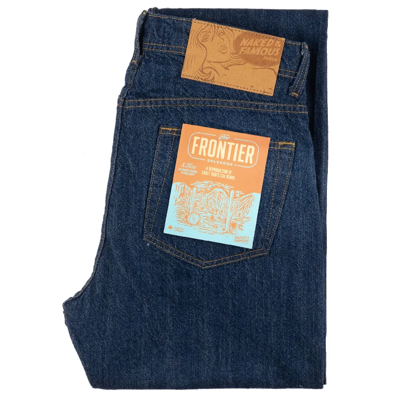 Men's Stretch Jeans with a Moisture - Wicking Lining for Active LifestylesWeird Guy - New Frontier Selvedge