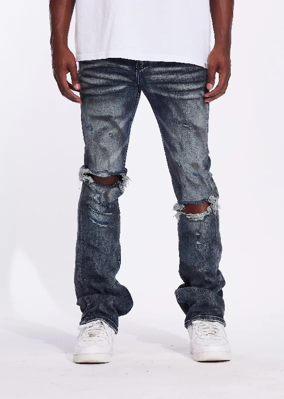 Men's Jeans with a Frayed Hem for a Casual and Effortless StyleArch Flare Denim (Acid Indigo) Men's Jeans with a Frayed Hem for a Casual and Effortless StyleArch Flare Denim (Acid Indigo)