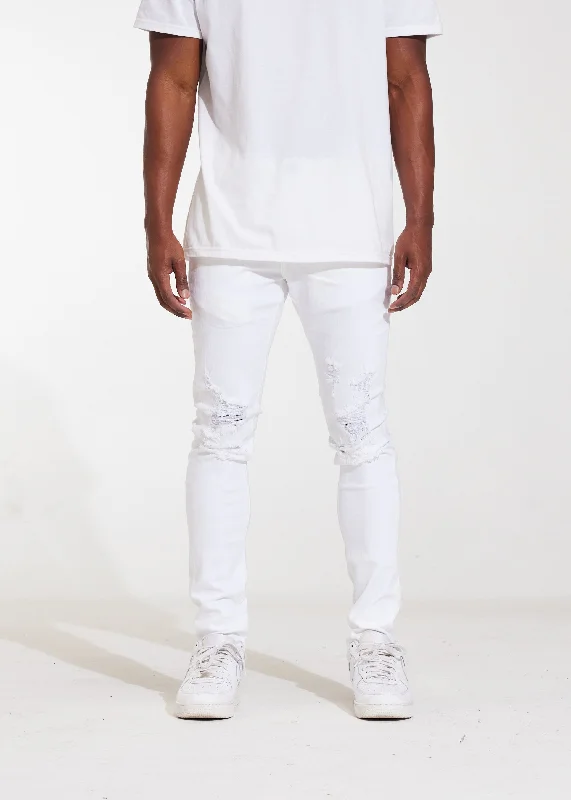 Plus Size Men's Bootcut Jeans with a Relaxed Waist for a Classic and Comfortable FitAtlantic Denim (White) Plus Size Men's Bootcut Jeans with a Relaxed Waist for a Classic and Comfortable FitAtlantic Denim (White)