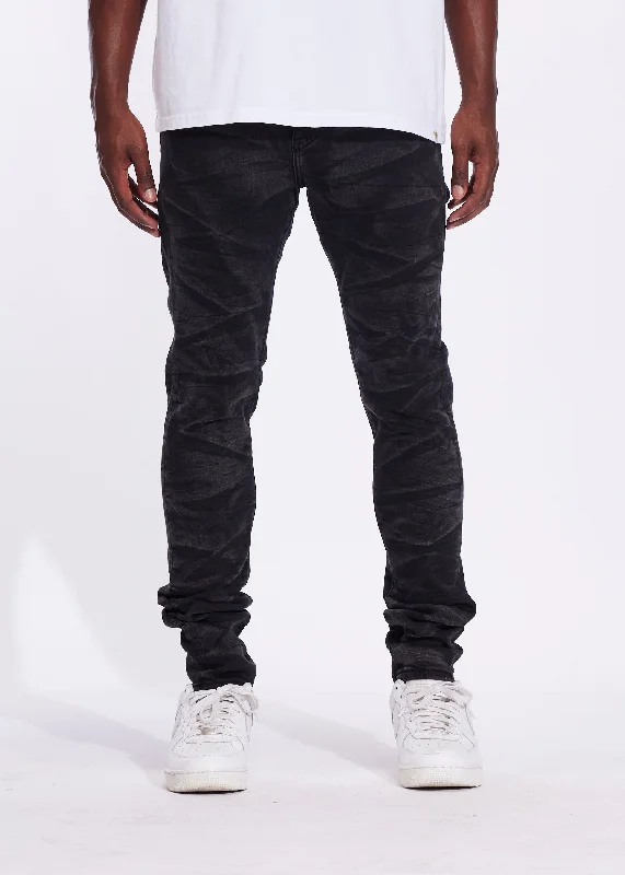 Plus Size Men's Relaxed Fit Jeans with a Tapered Leg for a Laid - Back VibeAtlantic Denim (Coal Black) Plus Size Men's Relaxed Fit Jeans with a Tapered Leg for a Laid - Back VibeAtlantic Denim (Coal Black)