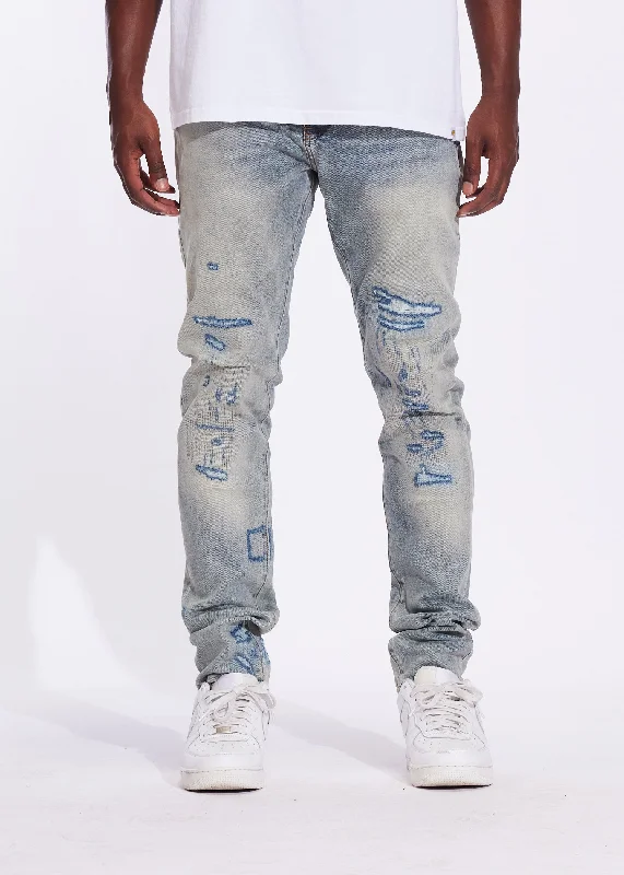 Men's Cargo Jeans with Multiple Pockets for a Practical and Outdoor - Friendly LookAtlantic Denim (Light Wash) Men's Cargo Jeans with Multiple Pockets for a Practical and Outdoor - Friendly LookAtlantic Denim (Light Wash)