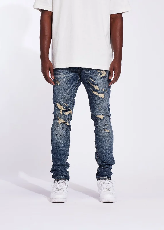 Men's Jeans with a Button - Fly for a Traditional and Classic AestheticAtlantic Denim (Vintage Indigo) Men's Jeans with a Button - Fly for a Traditional and Classic AestheticAtlantic Denim (Vintage Indigo)