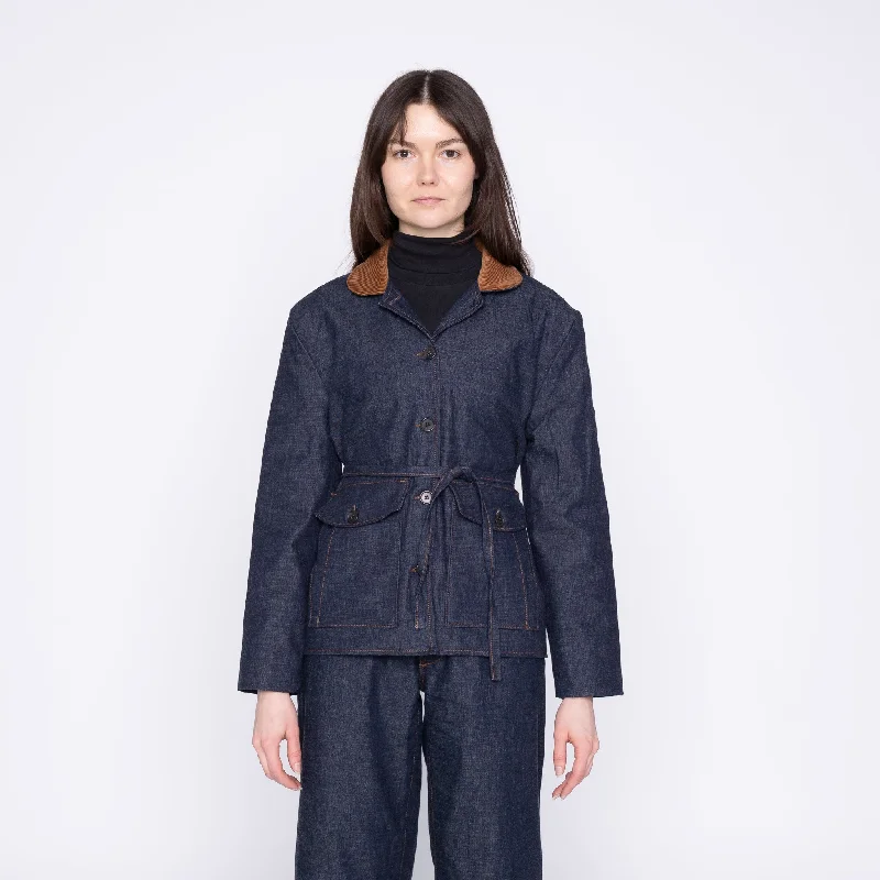 Men's Straight Leg Raw Denim Jeans for a Minimalist and Durable OptionBalmoral Jacket - Slub Nep Rinsed - Indigo