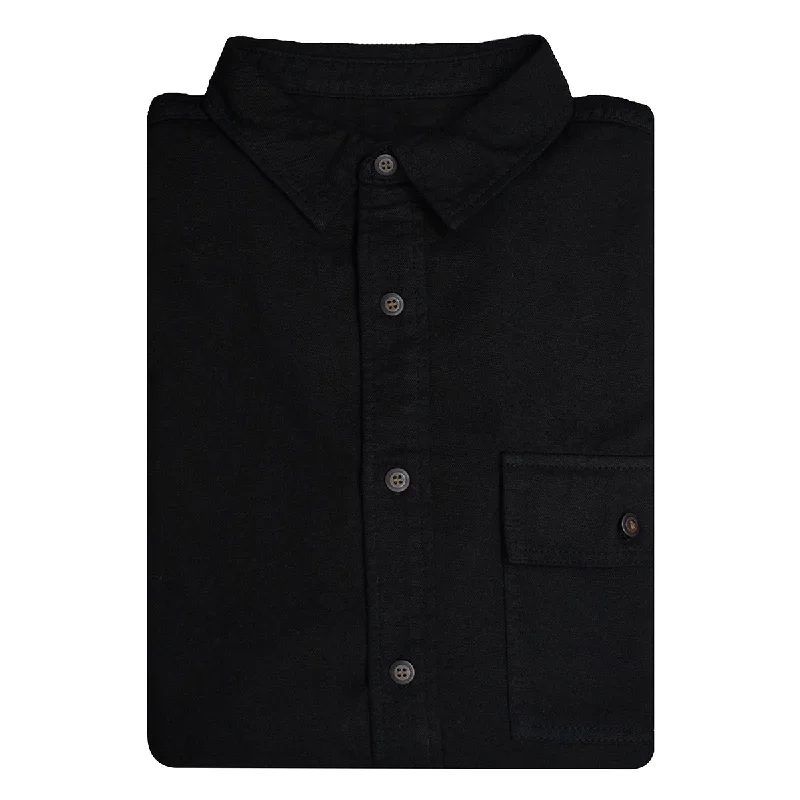 Men's Distressed Jeans with Patches for a Retro and DIY - Inspired AppearanceSingle Pocket Shirt (Black) Men's Distressed Jeans with Patches for a Retro and DIY - Inspired AppearanceSingle Pocket Shirt (Black)