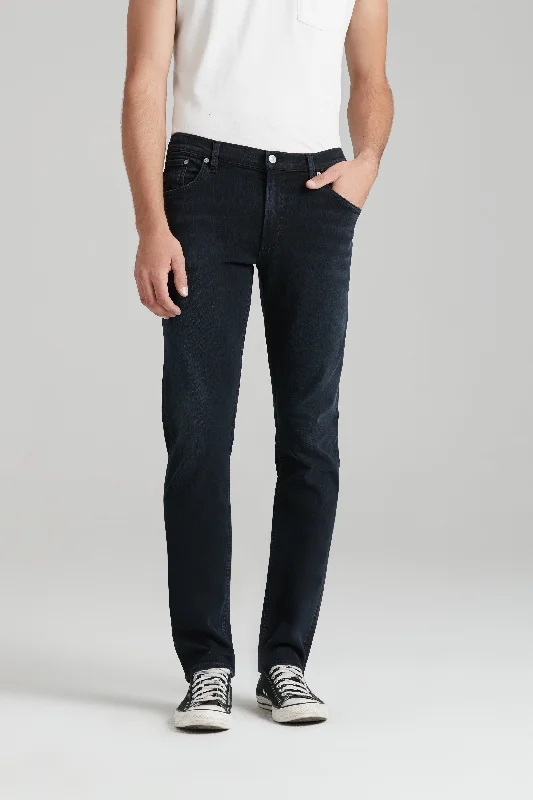 Men's Distressed Jeans with Patches for a Retro and DIY - Inspired AppearanceGage Classic Straight Ink Jeans Men's Distressed Jeans with Patches for a Retro and DIY - Inspired AppearanceGage Classic Straight Ink Jeans