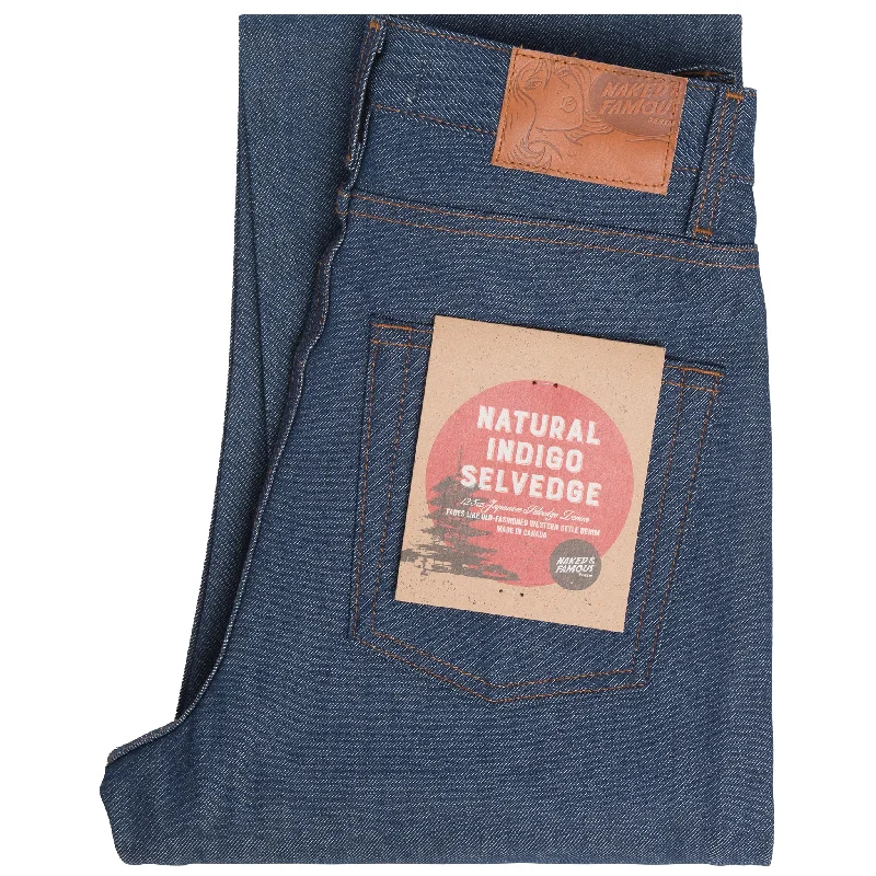 Plus Size Men's Straight Leg Jeans with Reinforced Knees for DurabilityClassic - Natural Indigo Selvedge Plus Size Men's Straight Leg Jeans with Reinforced Knees for DurabilityClassic - Natural Indigo Selvedge