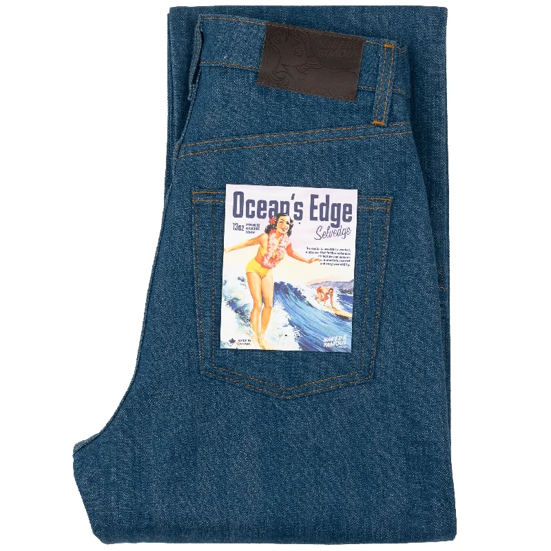 Plus Size Men's Bootcut Jeans with a Belt Loop Upgrade for a Stylish TouchClassic - Ocean's Edge Selvedge Plus Size Men's Bootcut Jeans with a Belt Loop Upgrade for a Stylish TouchClassic - Ocean's Edge Selvedge