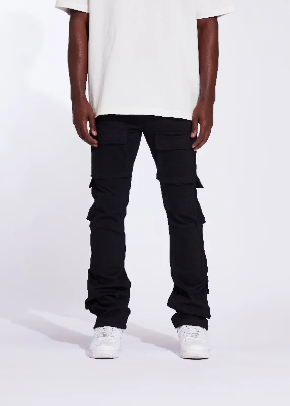 Plus Size Men's Bootcut Jeans with a Belt Loop Upgrade for a Stylish TouchCommando Cargo Flare Denim