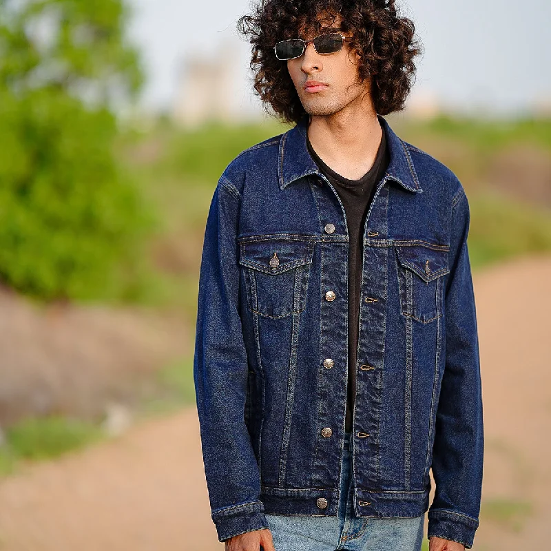 Plus Size Men's Relaxed Fit Jeans with a Faded Wash for a Vintage - Inspired LookDark Blue Mens Jacket Plus Size Men's Relaxed Fit Jeans with a Faded Wash for a Vintage - Inspired LookDark Blue Mens Jacket