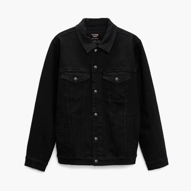 Men's High - Waisted Jeans in a Medium Wash for a Vintage - Style RevivalPremium Black Denim Jacket Men's High - Waisted Jeans in a Medium Wash for a Vintage - Style RevivalPremium Black Denim Jacket