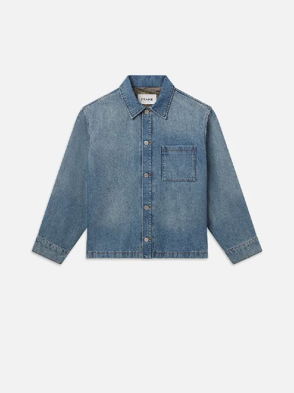 Men's Straight Leg Raw Denim Jeans for a Minimalist and Durable OptionDenim Shirt Jacket -- Frequency Men's Straight Leg Raw Denim Jeans for a Minimalist and Durable OptionDenim Shirt Jacket -- Frequency
