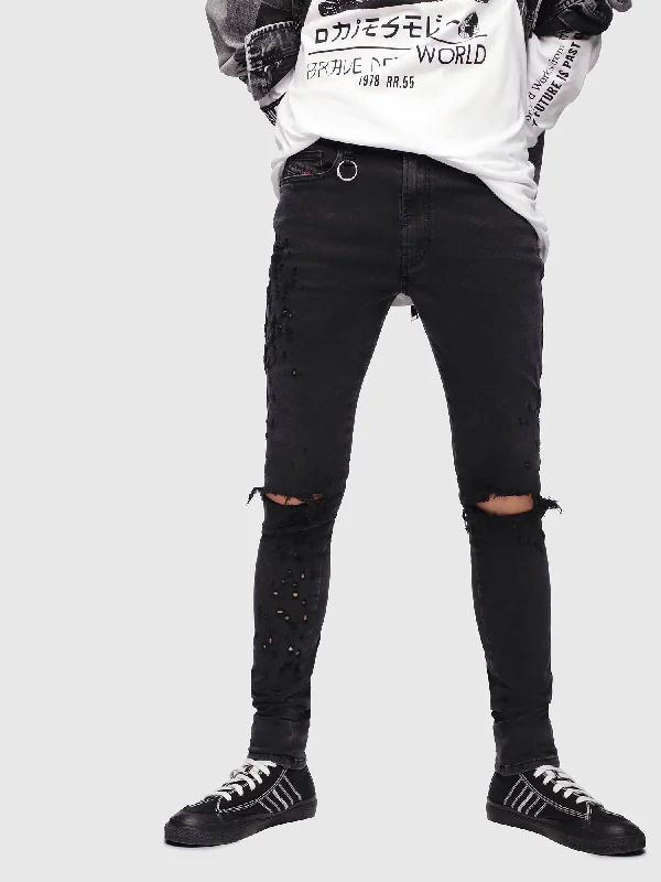 Men's High - Waisted Jeans in a Medium Wash for a Vintage - Style RevivalD-ISTORT 085AW Jeans
