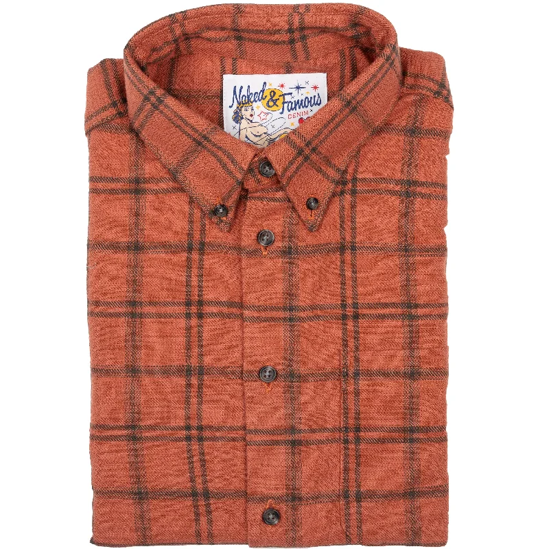Men's Jeans with a Frayed Hem for a Casual and Effortless StyleEasy Shirt - Big Slub Check Flannel - Red Men's Jeans with a Frayed Hem for a Casual and Effortless StyleEasy Shirt - Big Slub Check Flannel - Red