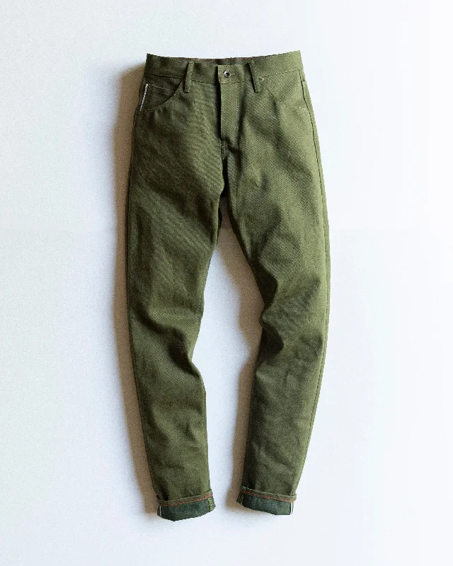 Men's Low - Rise Jeans in a Light Wash for a Casual and Youthful LookGraham | Raw Selvage | Army Men's Low - Rise Jeans in a Light Wash for a Casual and Youthful LookGraham | Raw Selvage | Army