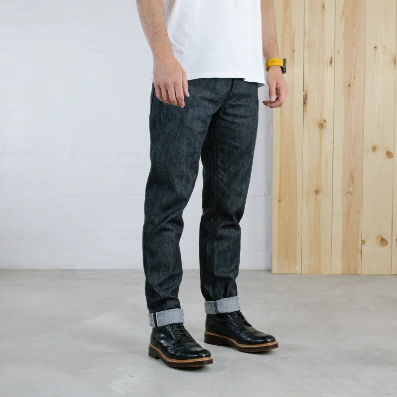 Men's High - Waisted Jeans in a Medium Wash for a Vintage - Style RevivalMen - Japanese Black Lightweight Stretch Selvedge. Men's High - Waisted Jeans in a Medium Wash for a Vintage - Style RevivalMen - Japanese Black Lightweight Stretch Selvedge.