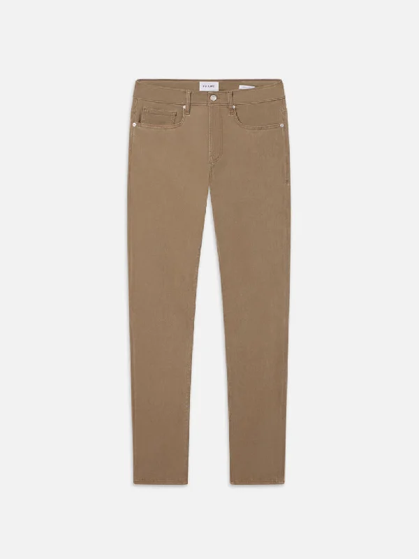 Plus Size Men's Relaxed Fit Jeans with a Tapered Leg for a Laid - Back VibeL'Homme Slim Brushed Twill -- Dark Khaki Plus Size Men's Relaxed Fit Jeans with a Tapered Leg for a Laid - Back VibeL'Homme Slim Brushed Twill -- Dark Khaki