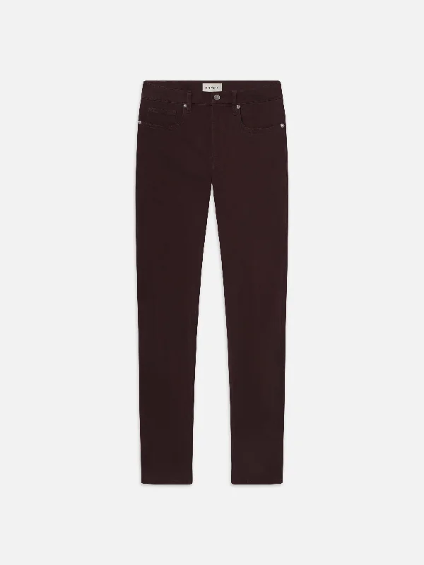 Men's Low - Rise Jeans in a Light Wash for a Casual and Youthful LookL'Homme Slim Brushed Twill -- Wine Men's Low - Rise Jeans in a Light Wash for a Casual and Youthful LookL'Homme Slim Brushed Twill -- Wine