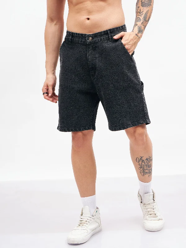 Plus Size Men's Bootcut Jeans with a Relaxed Waist for a Classic and Comfortable FitMen Black Relax Fit Denim Shorts Plus Size Men's Bootcut Jeans with a Relaxed Waist for a Classic and Comfortable FitMen Black Relax Fit Denim Shorts