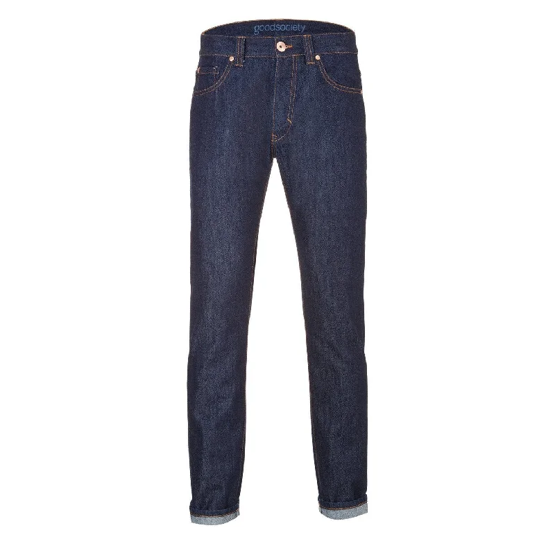 Plus Size Men's Straight Leg Jeans with Reinforced Knees for DurabilityMens Slim Straight Jeans Button Fly - Raw One Wash Plus Size Men's Straight Leg Jeans with Reinforced Knees for DurabilityMens Slim Straight Jeans Button Fly - Raw One Wash