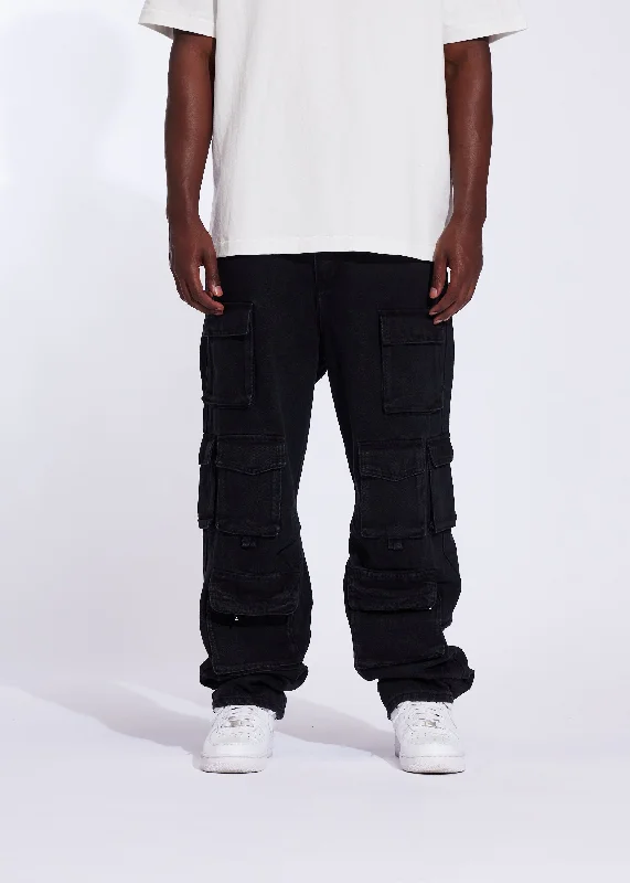 Men's Low - Rise Jeans in a Light Wash for a Casual and Youthful LookMission Cargo Straight Denim
