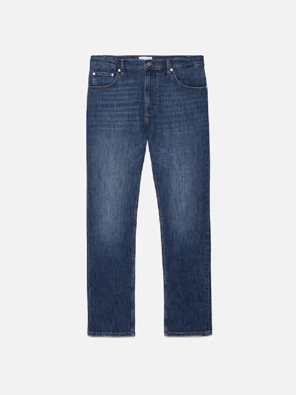 Men's High - Waisted Jeans in a Medium Wash for a Vintage - Style RevivalModern Straight -- Verdie Men's High - Waisted Jeans in a Medium Wash for a Vintage - Style RevivalModern Straight -- Verdie