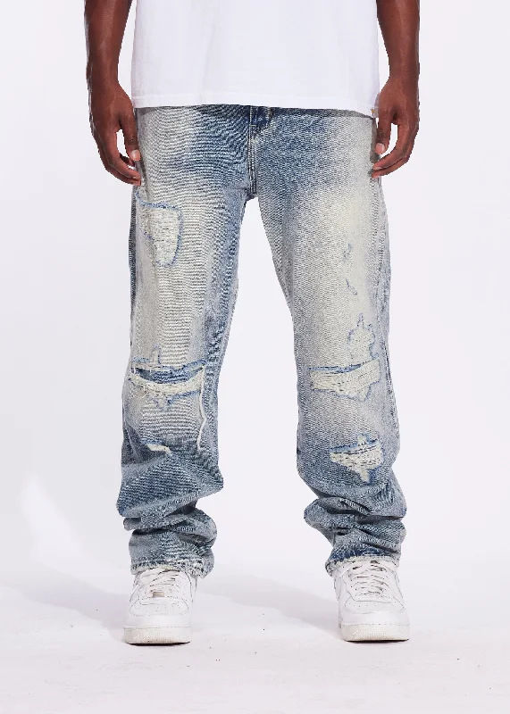 Men's Ripped Skinny Jeans in Acid Wash for an Edgy and Punk - Inspired StylePacific Straight Denim (Acid Blue) Men's Ripped Skinny Jeans in Acid Wash for an Edgy and Punk - Inspired StylePacific Straight Denim (Acid Blue)