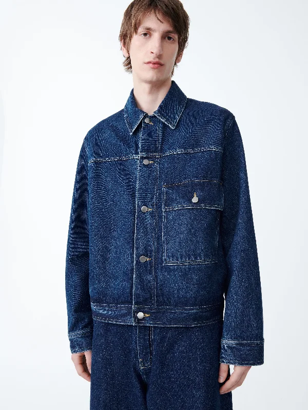 Men's Low - Rise Jeans in a Light Wash for a Casual and Youthful LookPetar Denim Jacket in Indigo Wash Men's Low - Rise Jeans in a Light Wash for a Casual and Youthful LookPetar Denim Jacket in Indigo Wash