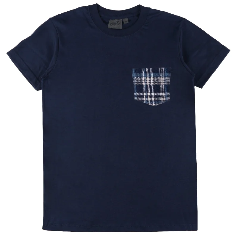 Men's Cargo Jeans with Multiple Pockets for a Practical and Outdoor - Friendly LookPocket Tee - Navy + Triple Yarn Twill Check Brush - Navy Men's Cargo Jeans with Multiple Pockets for a Practical and Outdoor - Friendly LookPocket Tee - Navy + Triple Yarn Twill Check Brush - Navy
