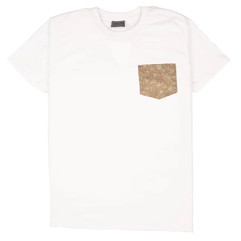 Plus Size Men's Bootcut Jeans with a Relaxed Waist for a Classic and Comfortable FitPocket Tee - White - Bell Flowers - Cinnamon Plus Size Men's Bootcut Jeans with a Relaxed Waist for a Classic and Comfortable FitPocket Tee - White - Bell Flowers - Cinnamon