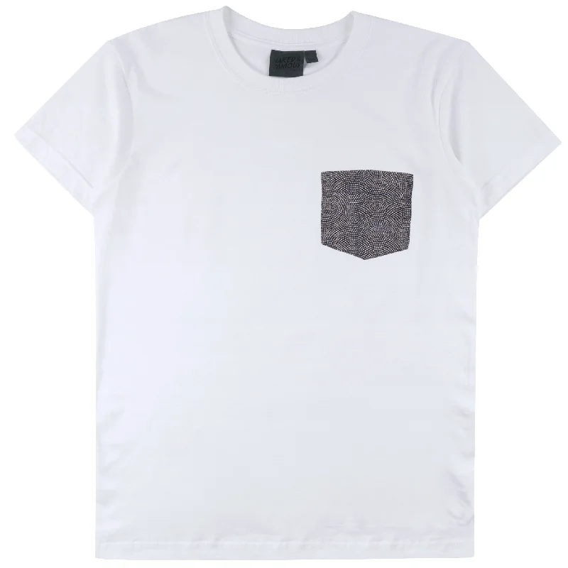 Men's Ripped Skinny Jeans in Acid Wash for an Edgy and Punk - Inspired StylePocket tee - White + Kimono Print - Scales Men's Ripped Skinny Jeans in Acid Wash for an Edgy and Punk - Inspired StylePocket tee - White + Kimono Print - Scales