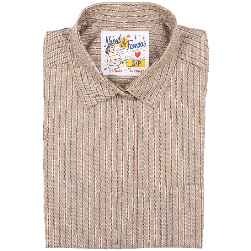 Men's Slim Fit Stretch Jeans in Dark Wash for a Modern and Comfortable LookRoomy Shirt - Soft Finish Classic Stripe - Taupe Men's Slim Fit Stretch Jeans in Dark Wash for a Modern and Comfortable LookRoomy Shirt - Soft Finish Classic Stripe - Taupe
