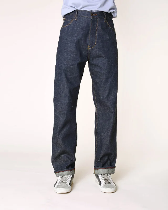 Plus Size Men's Straight Leg Jeans with Reinforced Knees for DurabilityRowan | Original Raw Selvage Plus Size Men's Straight Leg Jeans with Reinforced Knees for DurabilityRowan | Original Raw Selvage