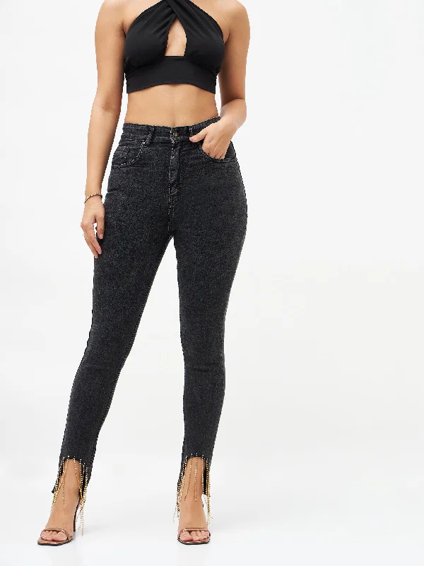 Plus Size Men's Bootcut Jeans with a Relaxed Waist for a Classic and Comfortable FitWomen Black Denim Diamante Hem Relax Jeans Plus Size Men's Bootcut Jeans with a Relaxed Waist for a Classic and Comfortable FitWomen Black Denim Diamante Hem Relax Jeans