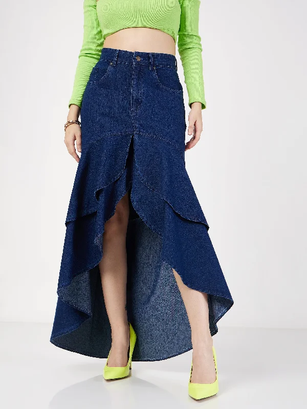 Men's Straight Leg Raw Denim Jeans for a Minimalist and Durable OptionWomen Navy Blue Denim Ruffle High Low Skirt Men's Straight Leg Raw Denim Jeans for a Minimalist and Durable OptionWomen Navy Blue Denim Ruffle High Low Skirt