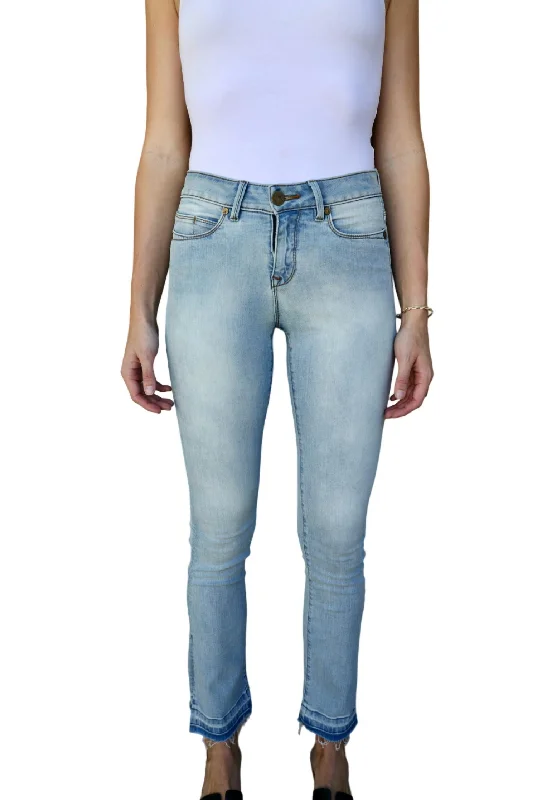 Women's maternity yoga pants Plus - size women jeans for a comfortable and stylish fit Gene Mid-Rise Bootcut In Silver Lake