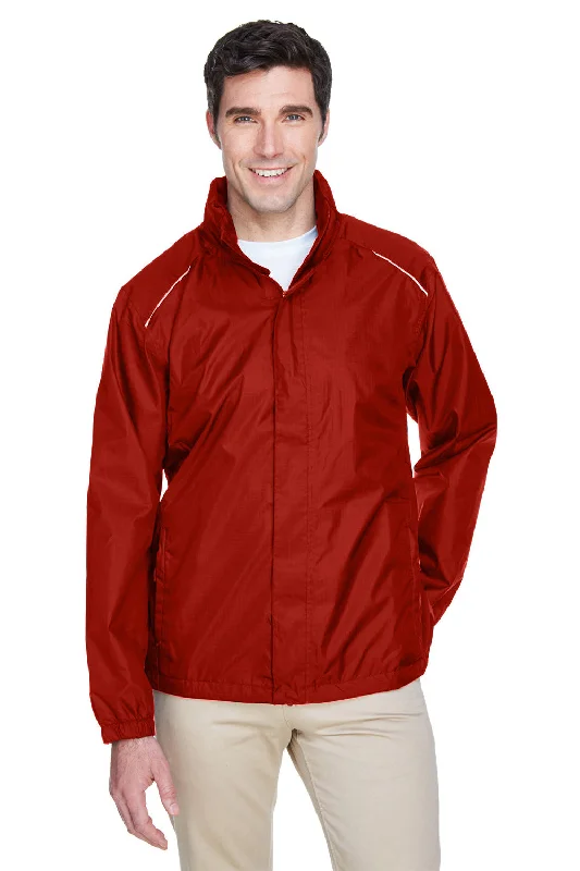 Lightweight men jackets made from recycled nylon for eco - friendly travelCore 365 Mens Climate Waterproof Full Zip Hooded Jacket - Classic Red Lightweight men jackets made from recycled nylon for eco - friendly travelCore 365 Mens Climate Waterproof Full Zip Hooded Jacket - Classic Red