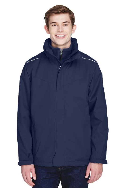 Bomber men jackets with ribbed cuffs for a classic 80s styleCore 365 Mens Region 3-in-1 Water Resistant Full Zip Hooded Jacket - Classic Navy Blue Bomber men jackets with ribbed cuffs for a classic 80s styleCore 365 Mens Region 3-in-1 Water Resistant Full Zip Hooded Jacket - Classic Navy Blue