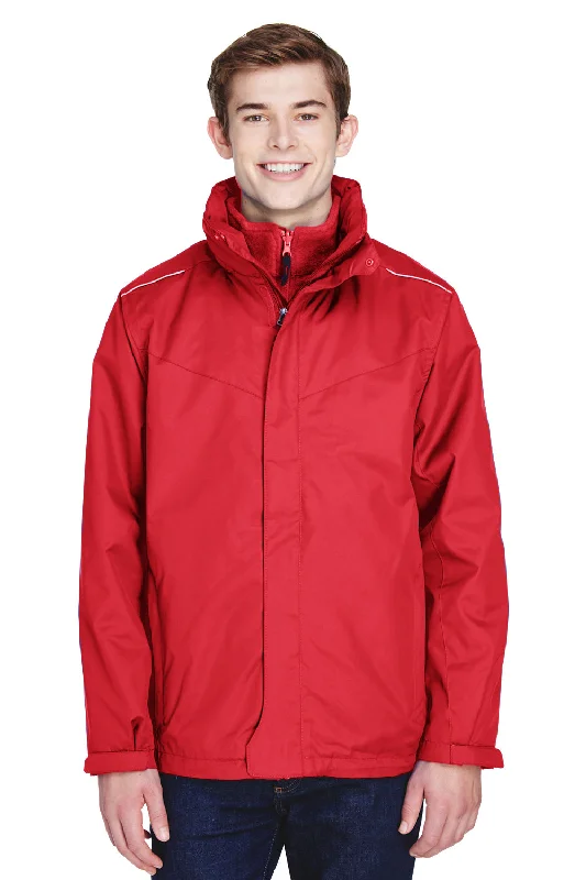Men jackets with a hidden interior pocket for secure storageCore 365 Mens Region 3-in-1 Water Resistant Full Zip Hooded Jacket - Classic Red Men jackets with a hidden interior pocket for secure storageCore 365 Mens Region 3-in-1 Water Resistant Full Zip Hooded Jacket - Classic Red