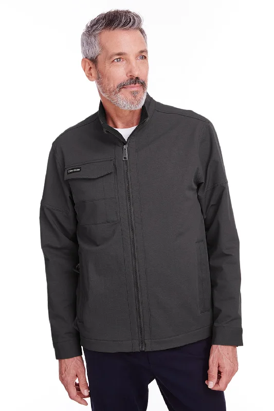 Slim - fit leather men jackets with a distressed finish for a rugged lookDri Duck Mens Ace Water Resistant Full Zip Jacket - Charcoal Grey Slim - fit leather men jackets with a distressed finish for a rugged lookDri Duck Mens Ace Water Resistant Full Zip Jacket - Charcoal Grey
