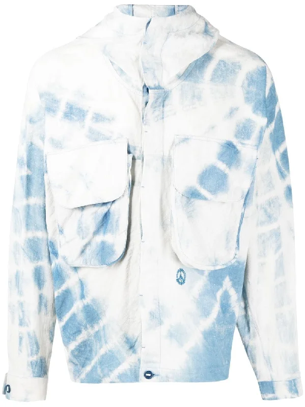 Lightweight men jackets made from recycled nylon for eco - friendly travelForager Tie-Dye Hooded Jacket Lightweight men jackets made from recycled nylon for eco - friendly travelForager Tie-Dye Hooded Jacket