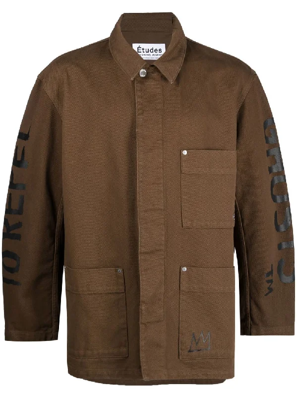 Corduroy men jackets in earthy tones for a rustic charmGraphic-Print Denim Jacket