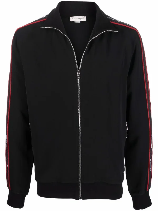Men jackets with a hidden interior pocket for secure storageLogo Side-Panel Zipped Sweatshirt Men jackets with a hidden interior pocket for secure storageLogo Side-Panel Zipped Sweatshirt
