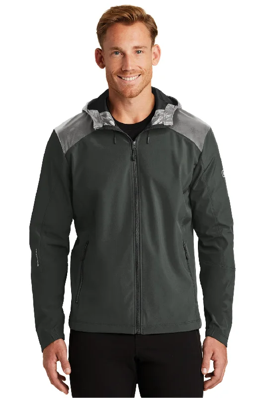 Stretch - fabric men jackets for unrestricted movement during workoutsOgio Mens Endurance Liquid Wind & Water Resistant Full Zip Hooded Jacket - Blacktop - Closeout Stretch - fabric men jackets for unrestricted movement during workoutsOgio Mens Endurance Liquid Wind & Water Resistant Full Zip Hooded Jacket - Blacktop - Closeout