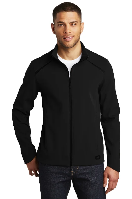 Hooded men jackets with a detachable faux - fur trim for added warmthOgio Mens Exaction Wind & Water Resistant Full Zip Jacket - Blacktop Hooded men jackets with a detachable faux - fur trim for added warmthOgio Mens Exaction Wind & Water Resistant Full Zip Jacket - Blacktop