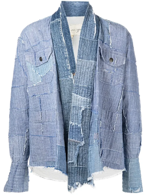 Windbreaker men jackets with UV protection for outdoor activitiesPatchwork Denim Jacket Windbreaker men jackets with UV protection for outdoor activitiesPatchwork Denim Jacket